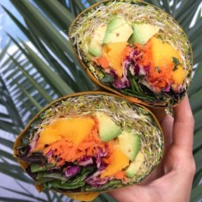 Gluten-free paleo mango wrap from Peace Pies